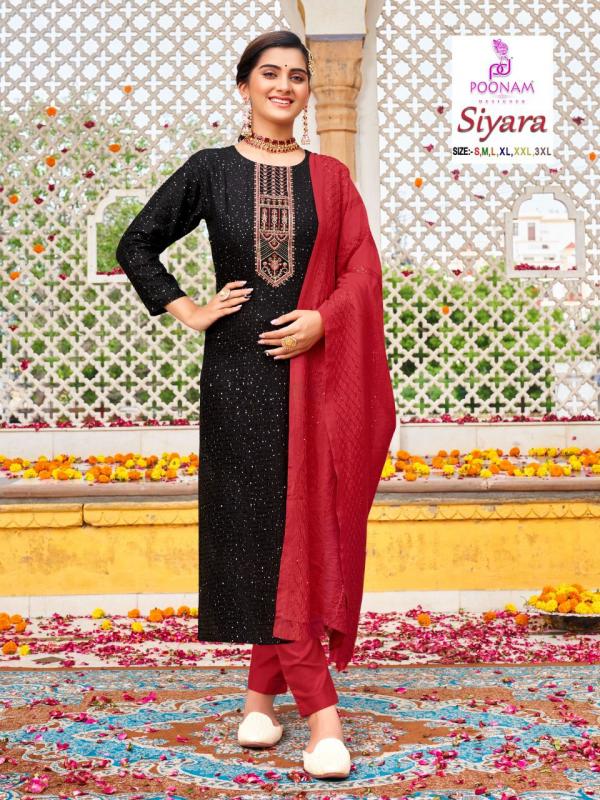 Poonam Siyara Festive Wear Silk Designer Readymade Collection